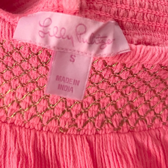 Lilly Pulitzer Off the Shoulder Katya Top Coral - Picture 4 of 9